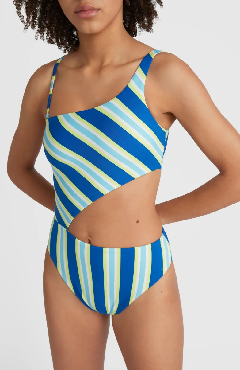 Badpak Poppy | Blue Towel Stripe