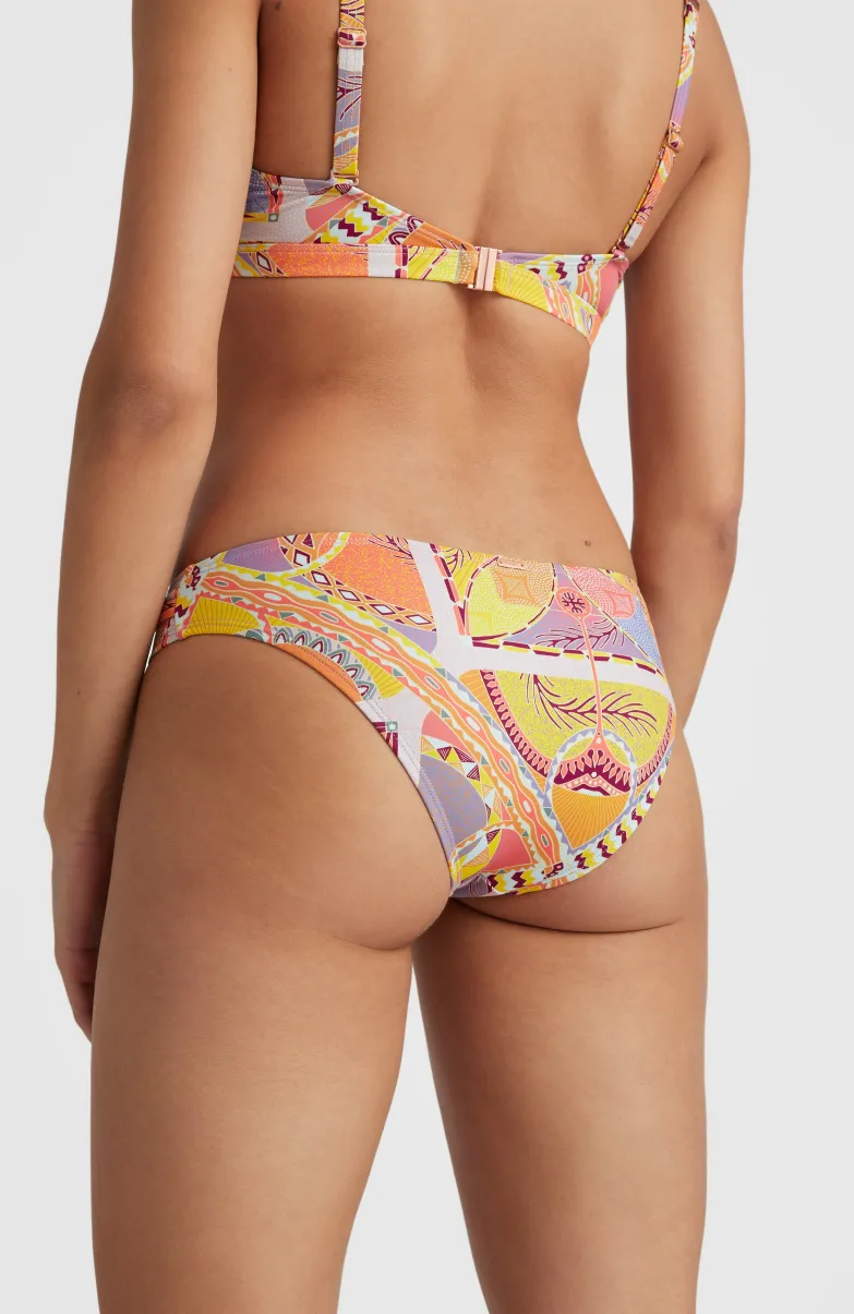 Bikinibroekje Cruz | Yellow Scarf Print