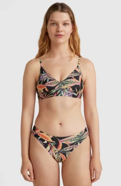 Bikinibroekje Maoi | Black Tropical Flower