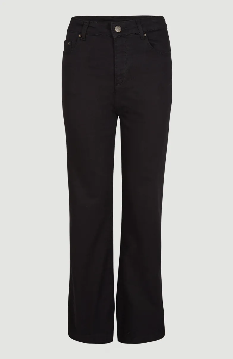 Broek Dive Twill Met Hoge Taille | Black Out
