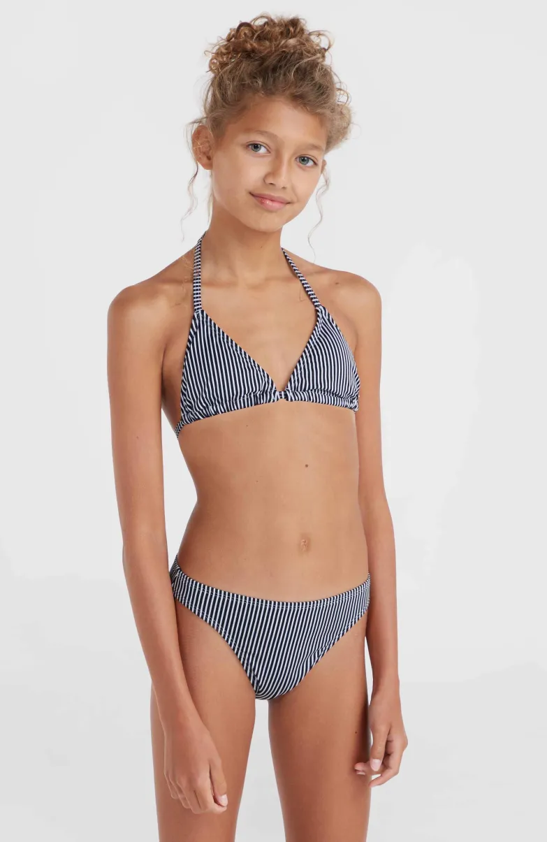 Essentials Triangle Bikiniset | Black Simple Stripe