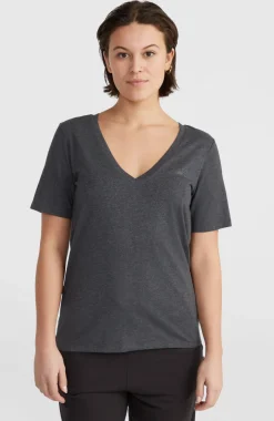Essentials T-shirt Met V-hals | Black Out