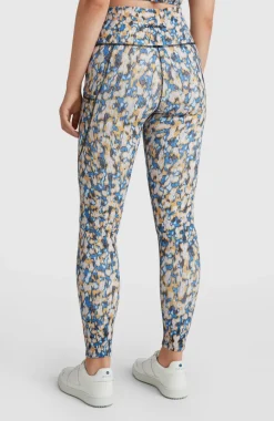 Hike Rib High Waist Legging | Blue Minimal Camo