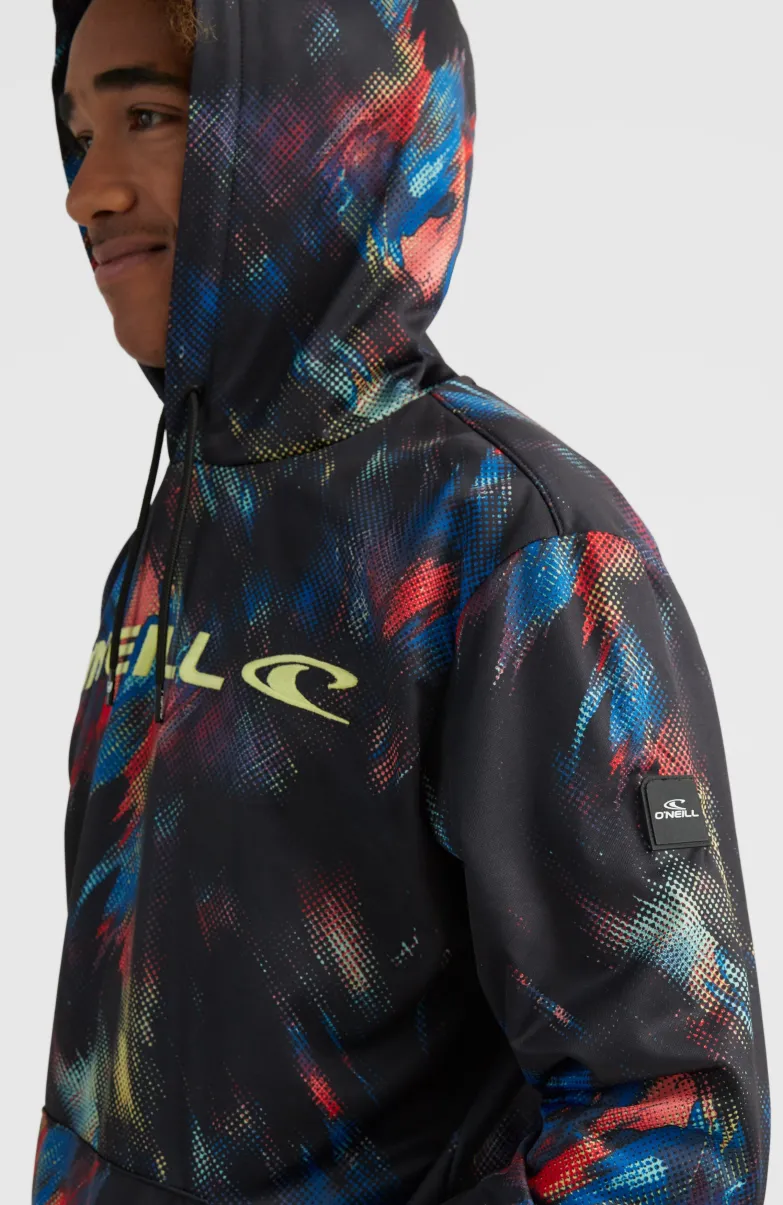 Hoodie Rutile Fleece | Black Future Fade