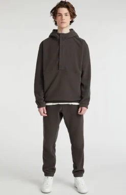 Hoodie Superfleece Met Halve Rits | Black Out Colour Block