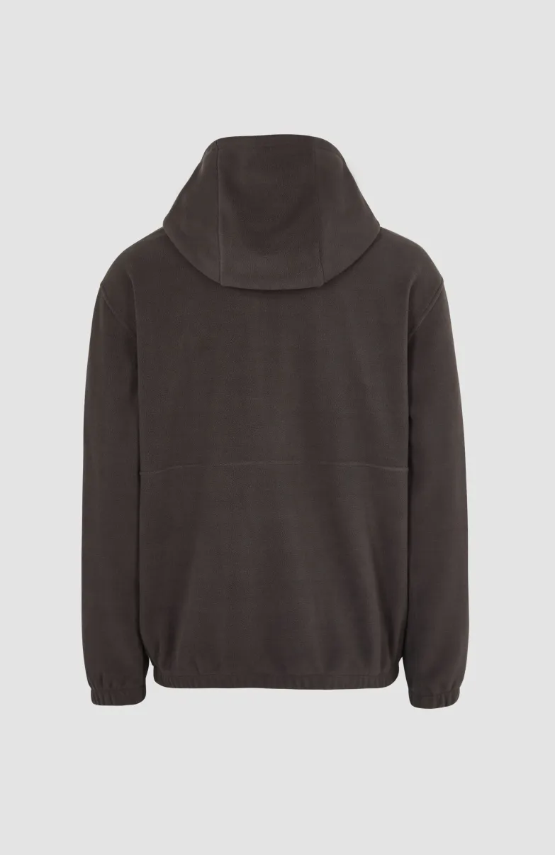 Hoodie Superfleece Met Halve Rits | Black Out Colour Block