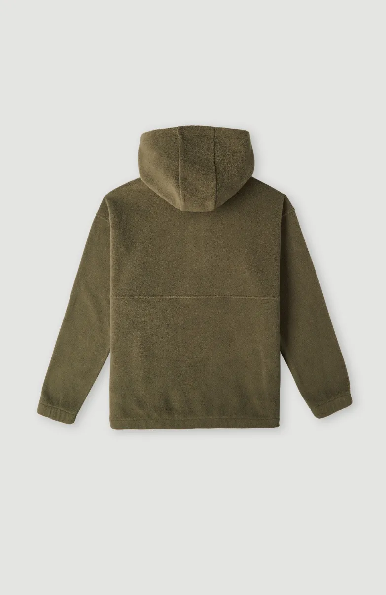 Hoodie Superfleece Met Halve Rits | Forest Night