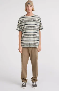 Ikat Jacquard T-shirt | Grey Ikat Stripe