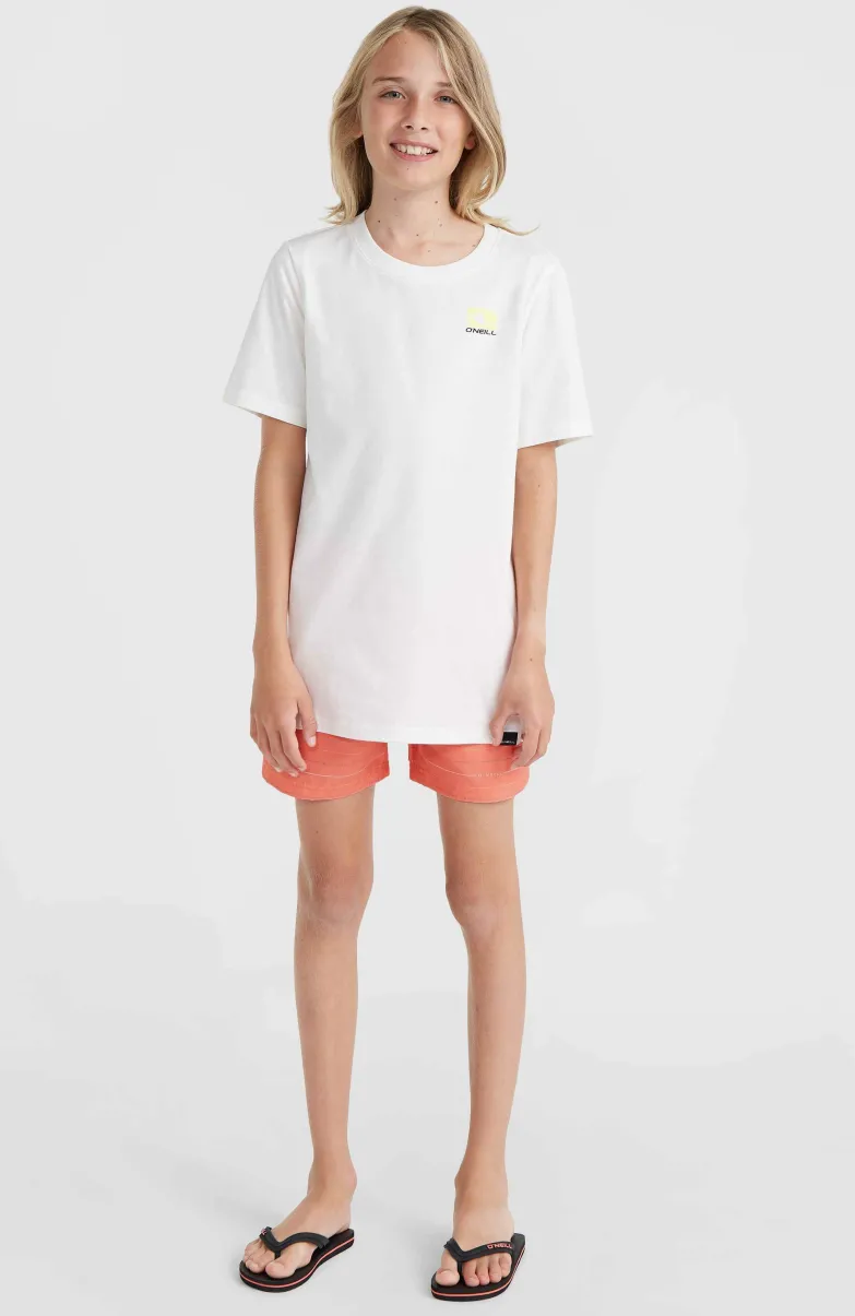 Mix And Match Cali First 13" Zwembroek | Living Coral First Name Stripe