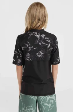 Mix And Match Crazy Shirt Met Korte Mouwen | Black Tonal Tropican
