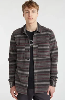 Overhemd Superfleece | Grey Crossover Stripe