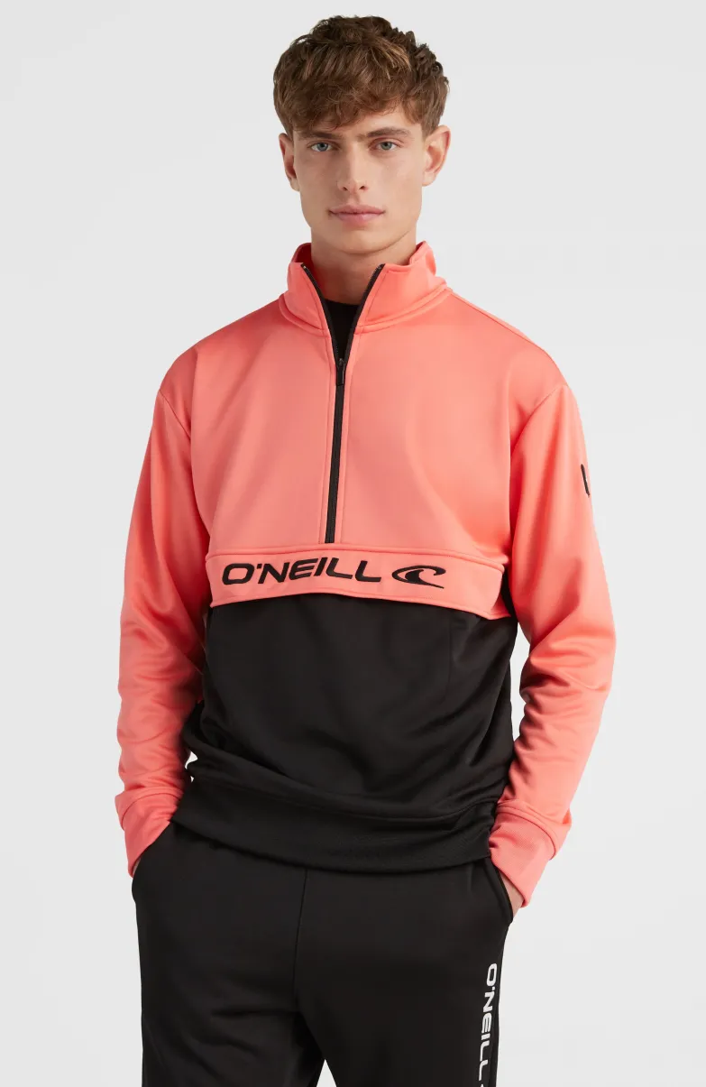 Rutile Solid Half Zip Anorak | Georgia Peach