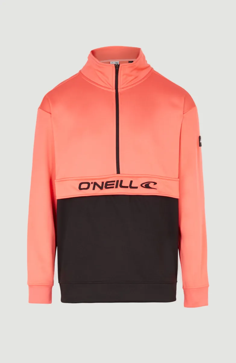 Rutile Solid Half Zip Anorak | Georgia Peach