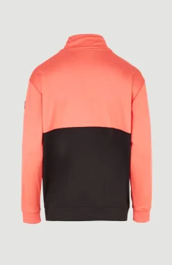 Rutile Solid Half Zip Anorak | Georgia Peach