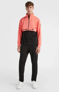 Rutile Solid Half Zip Anorak | Georgia Peach