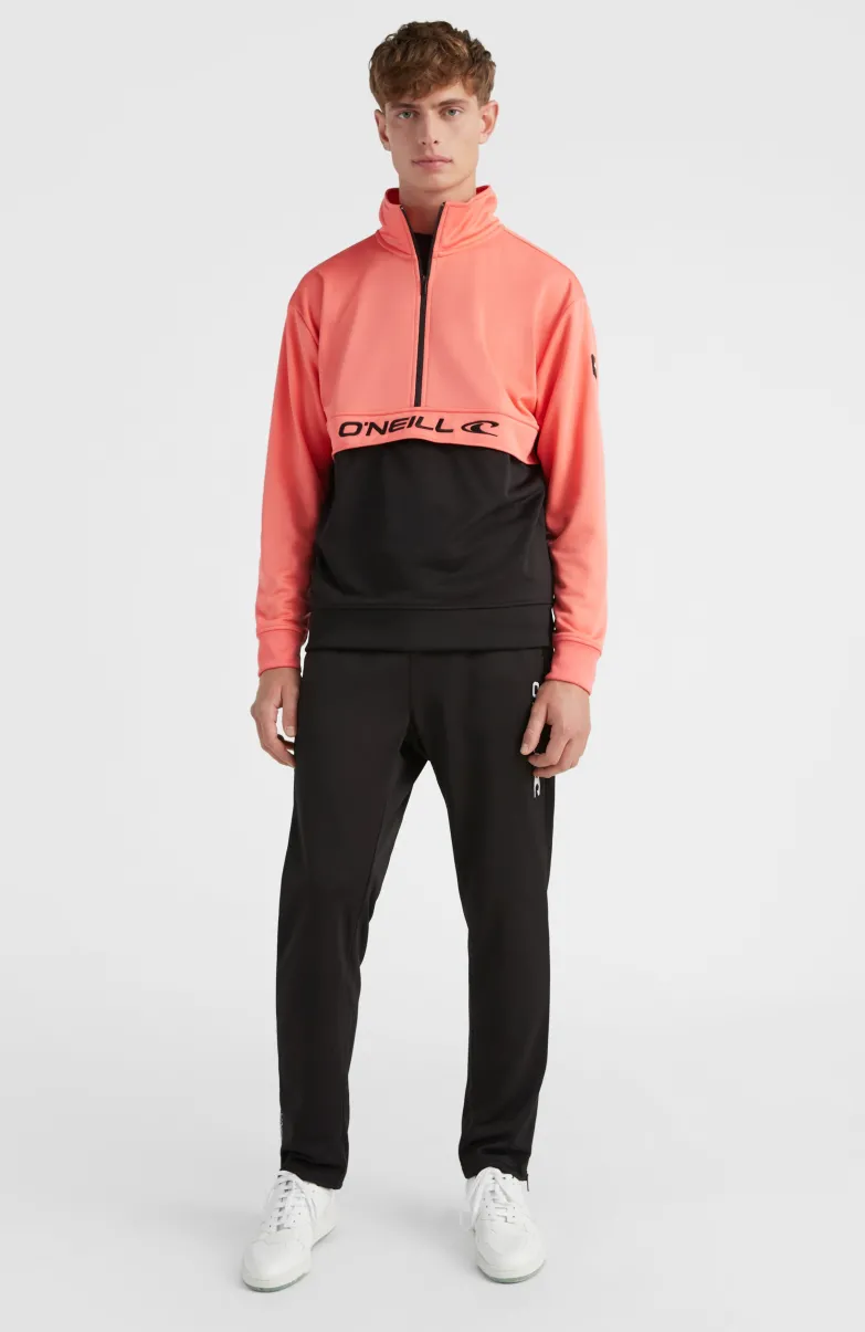 Rutile Solid Half Zip Anorak | Georgia Peach