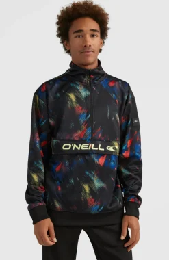 Rutile Solid Half Zip Anorak | Black Future Fade