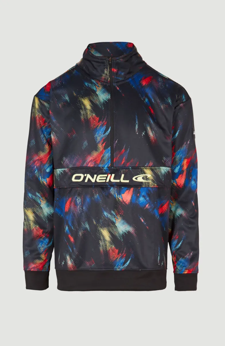 Rutile Solid Half Zip Anorak | Black Future Fade