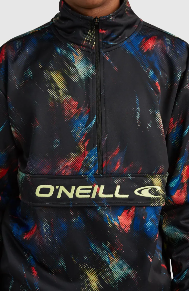 Rutile Solid Half Zip Anorak | Black Future Fade