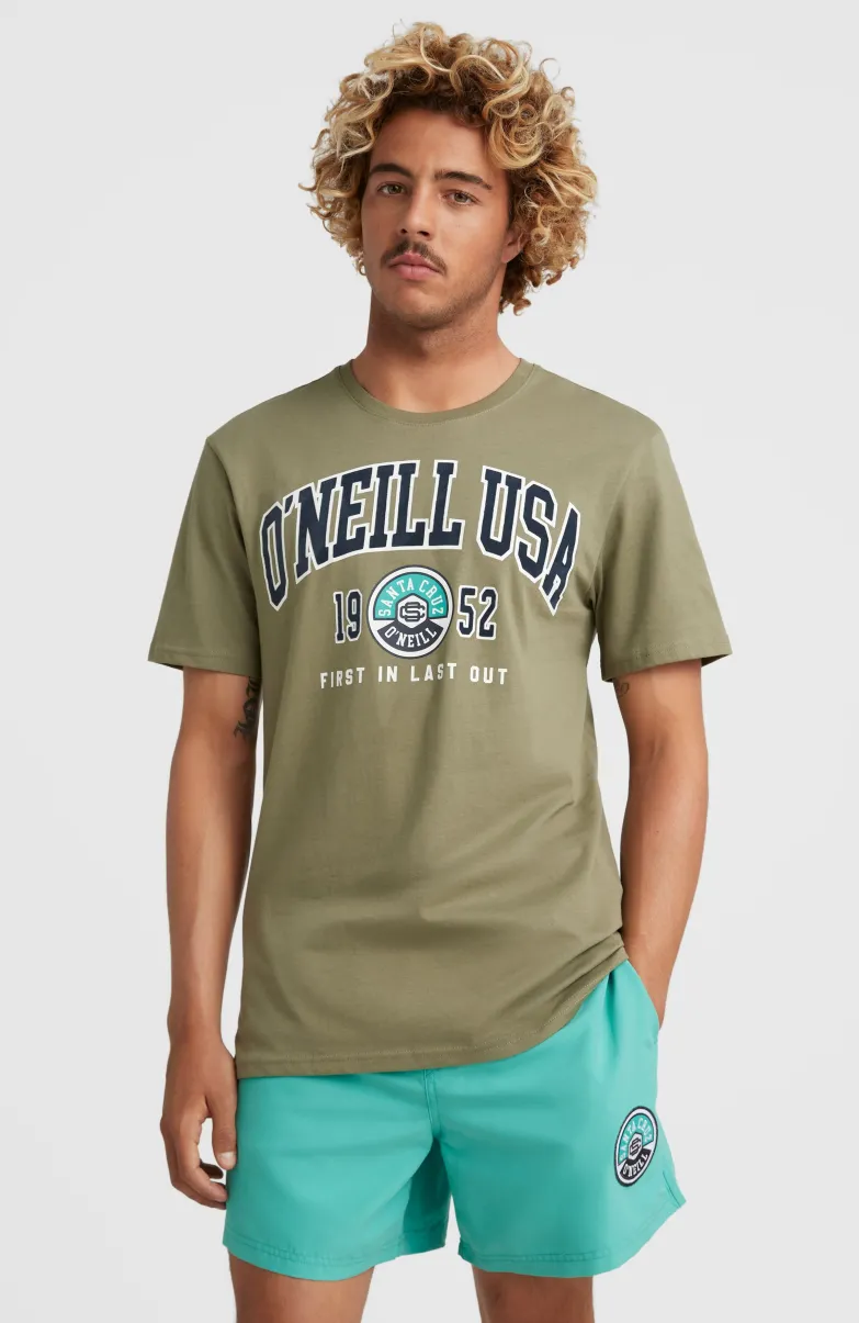 Surf State T-shirt | Deep Lichen Green