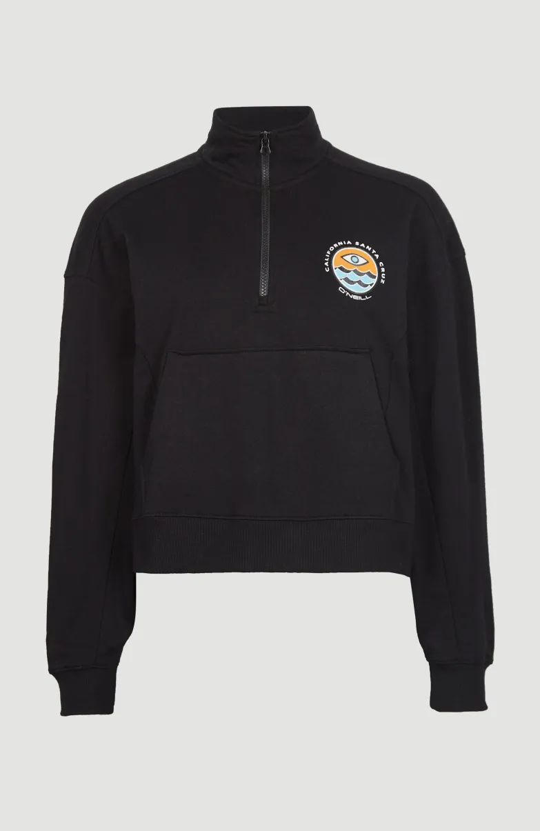 Sweater Cove Met Halve Rits | Black Out