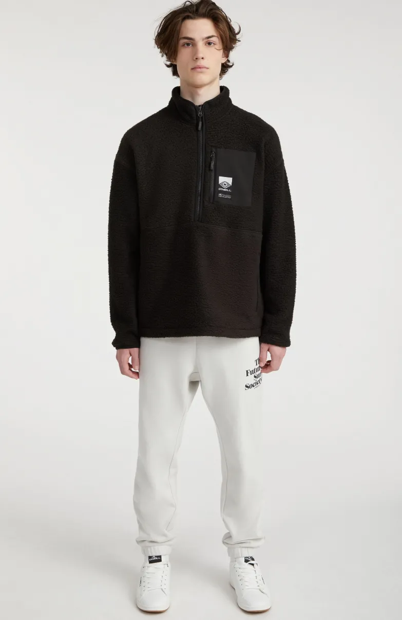 Trui Surf Heroes Fleece Met Halve Rits | Black Out