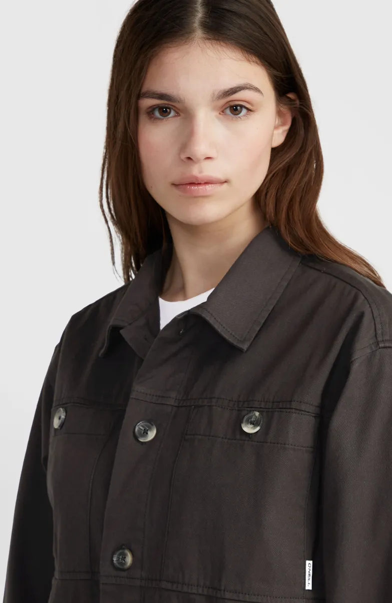 Twill Overshirt | Black Out