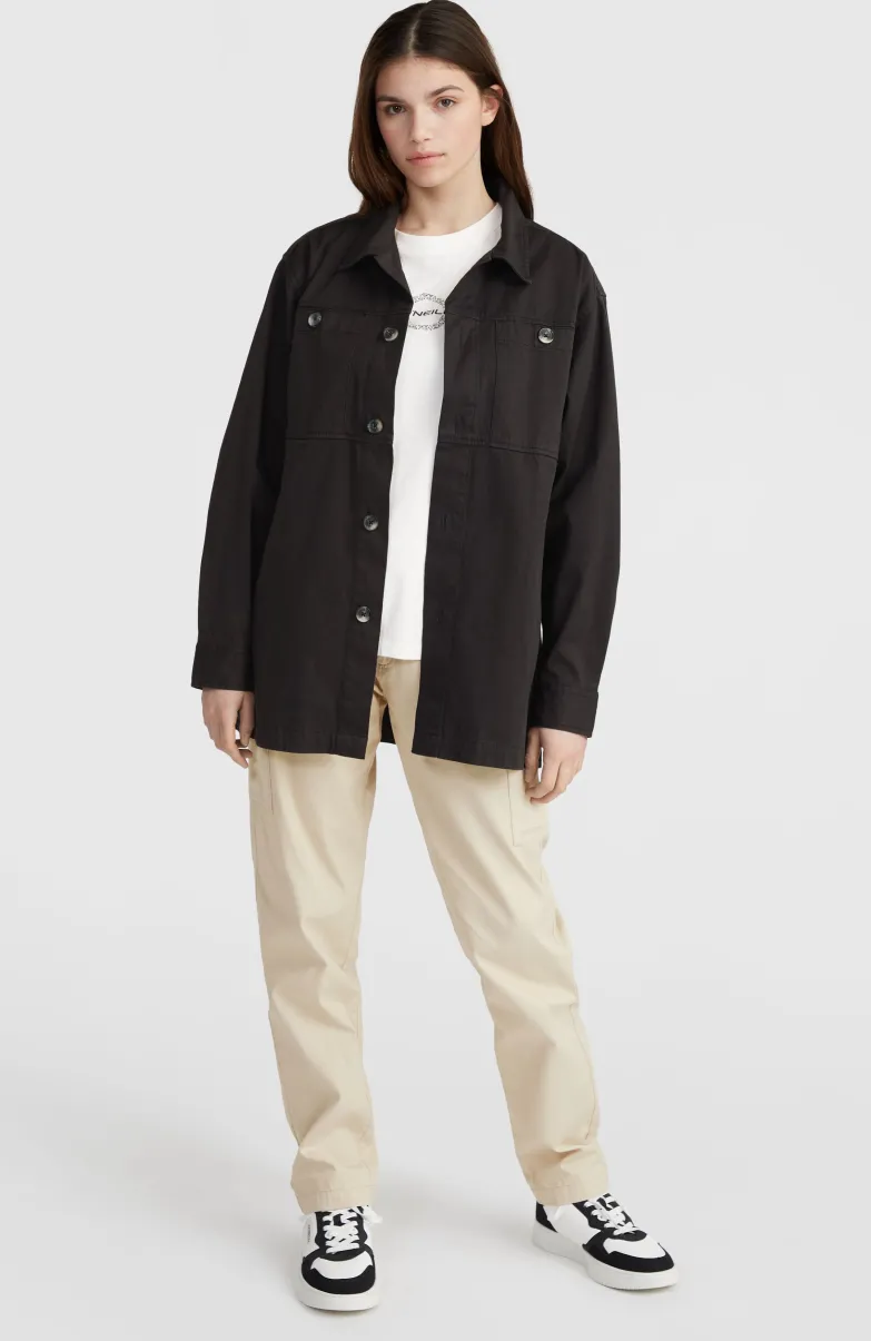 Twill Overshirt | Black Out