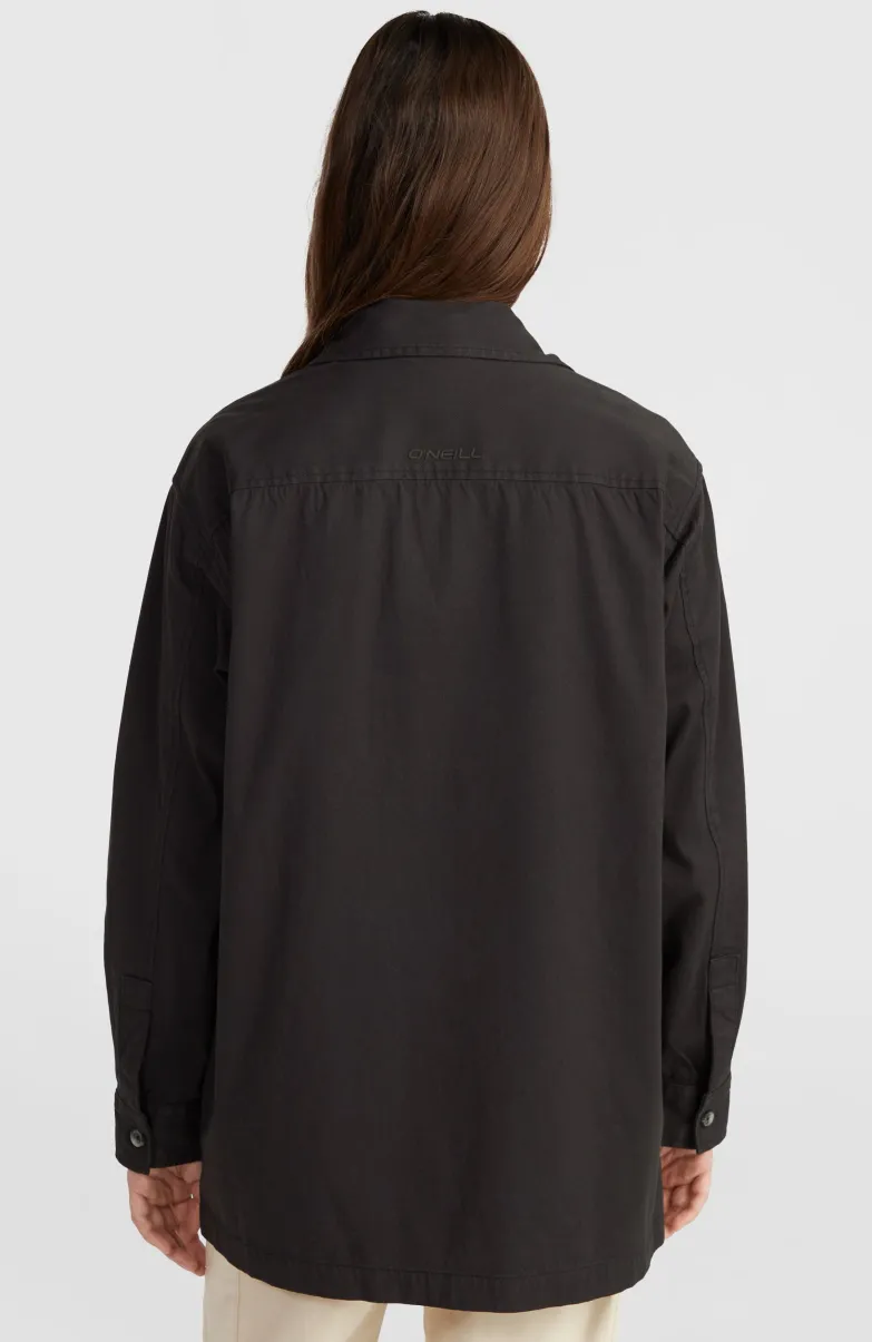 Twill Overshirt | Black Out