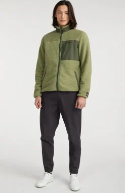Vest High-Pile Fleece | Deep Lichen Green