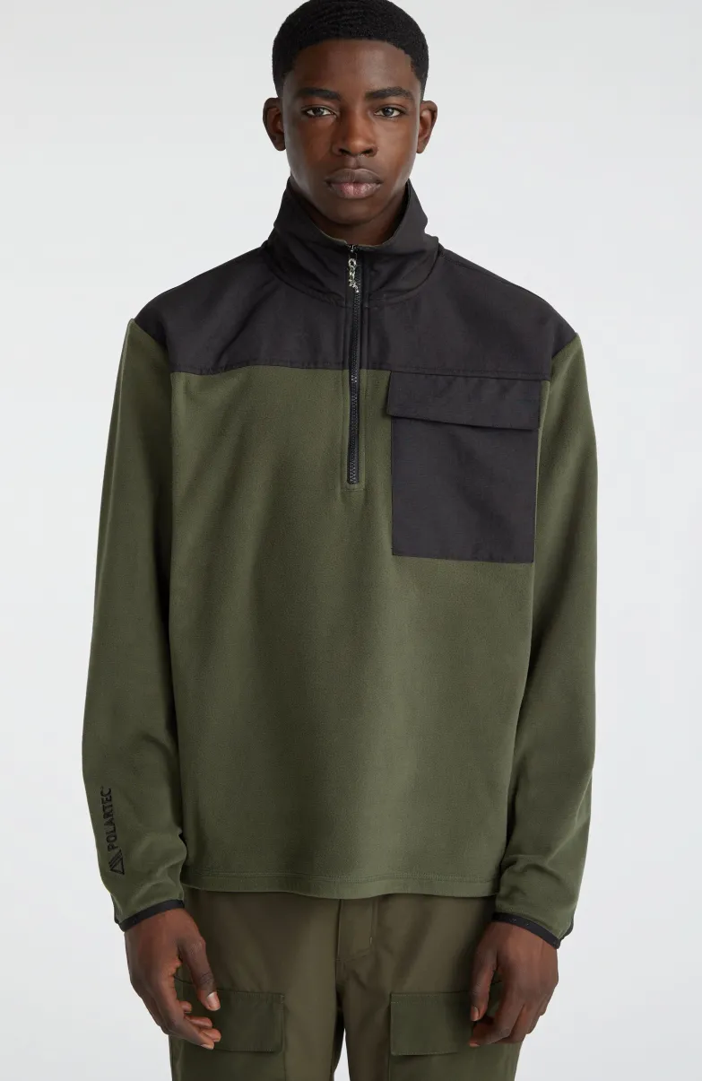 Vest Utility Heavy Fleece | Forest Night Colour Block